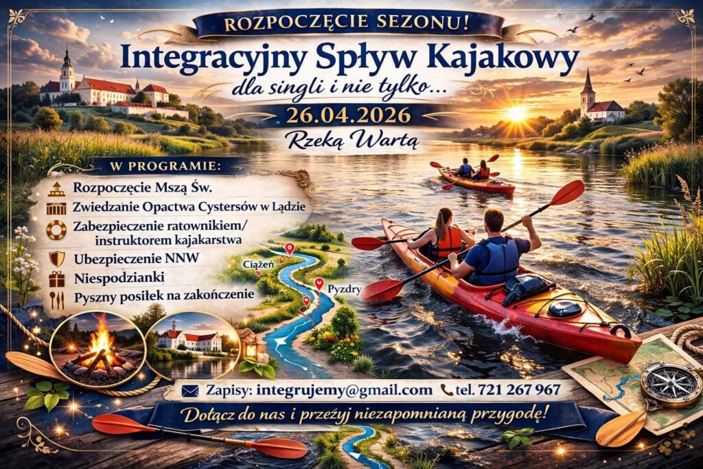 Integracyjny spływ kajakowy dla singli i nie tylko...