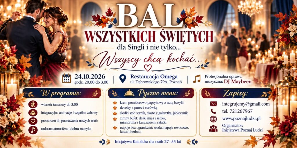 Bal Wszystkich Świętych dla Singli i nie tylko...Poznań 24.10.2026